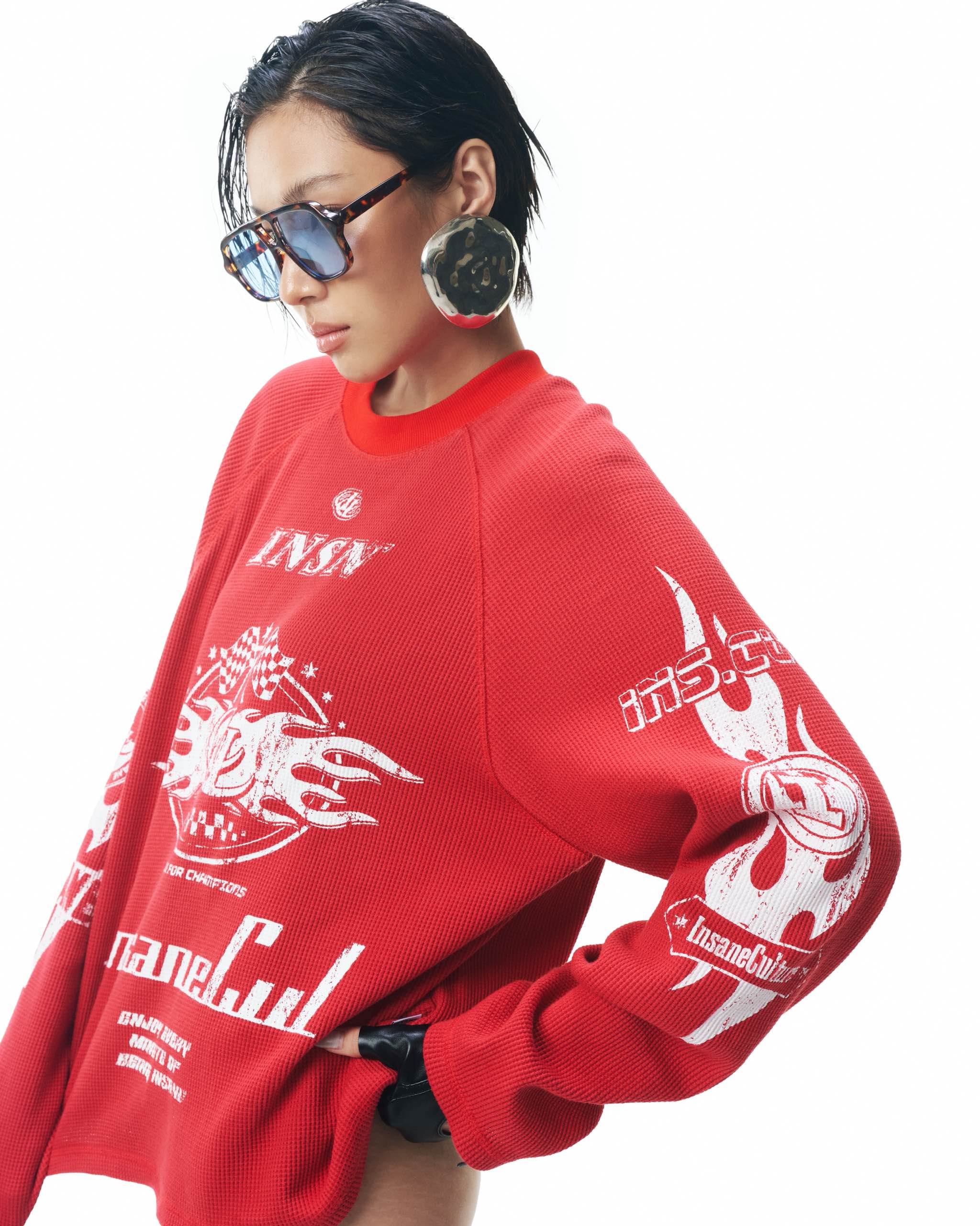 Insane® Racing Waffle LongSleeve - Red