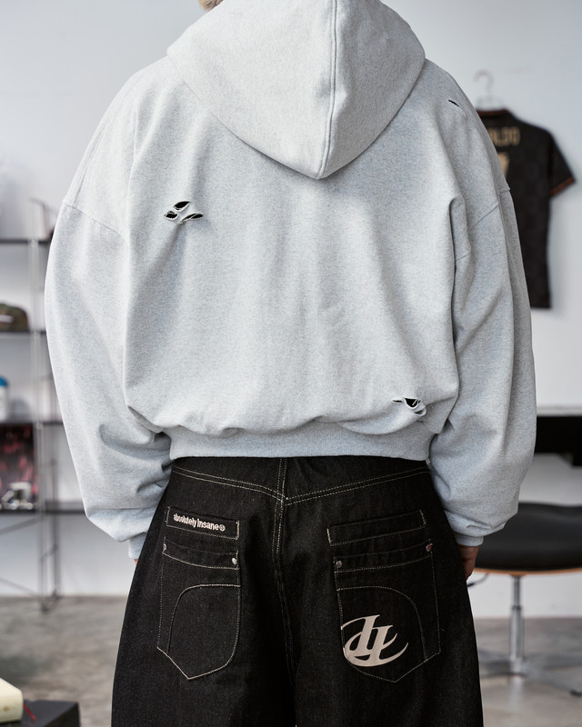 Insane® Static Noise Hoodie Zip - Melange