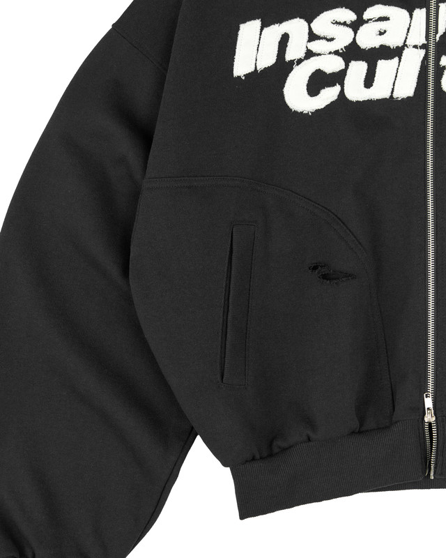 Insane® Static Noise Hoodie Zip - Black
