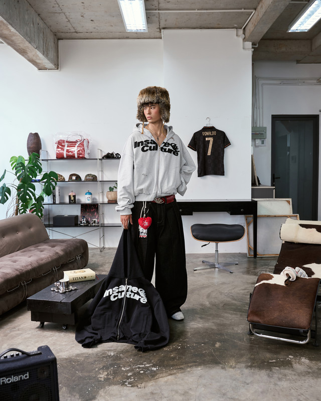 Insane® Static Noise Hoodie Zip - Melange