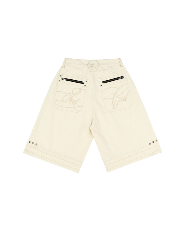 Insane® Rough Edge Jorts - White