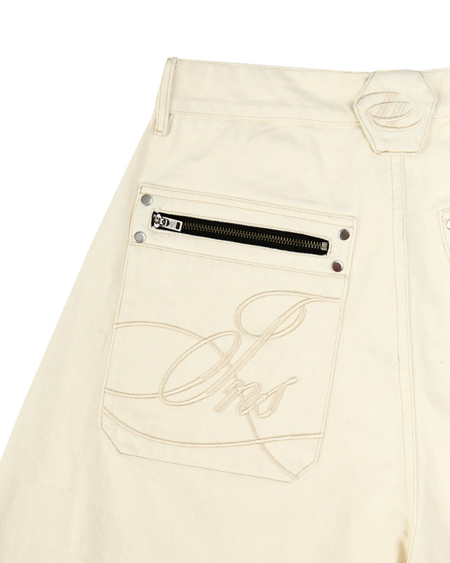 Insane® Rough Edge Jorts - White