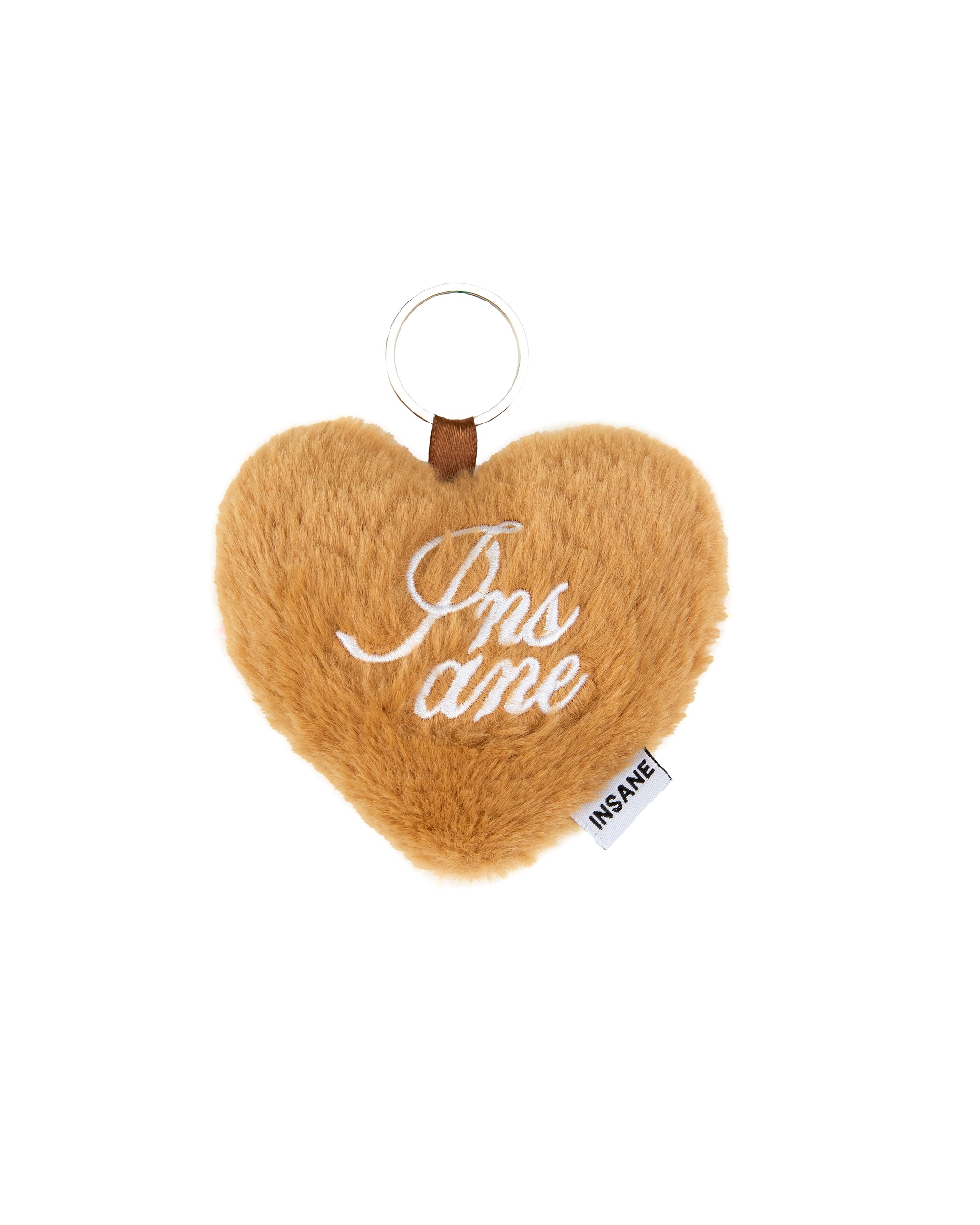 Insane® HeartBeat Plush Keychain - Brown