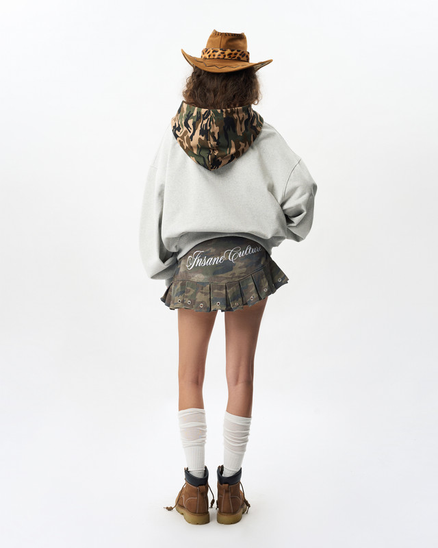 Insane® Camo Patch Hoodie Zip - Melange