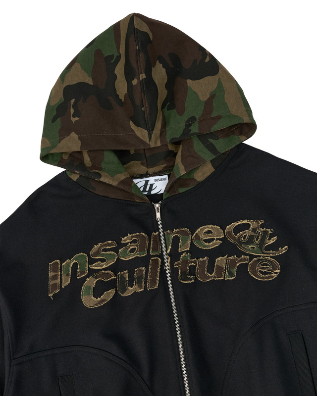 Insane® Camo Patch Hoodie Zip - Black