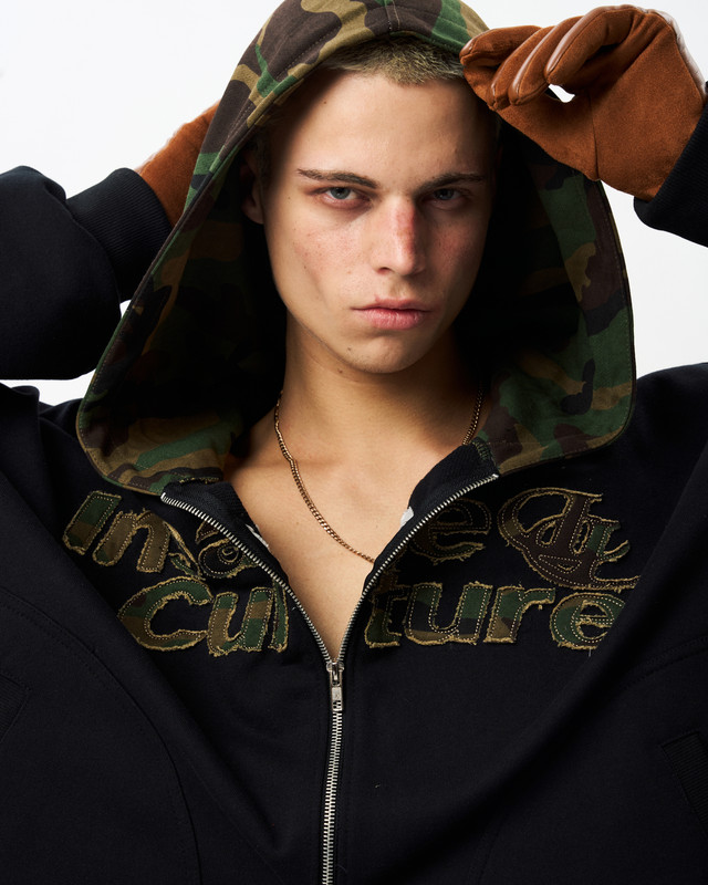 Insane® Camo Patch Hoodie Zip - Black