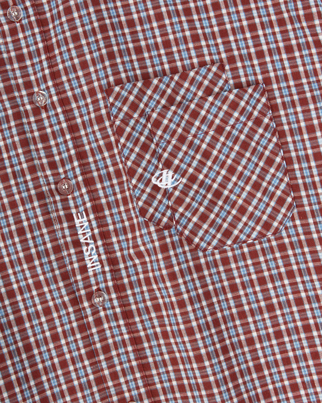 Insane® Horseshoe Plaid Shirt - Wine