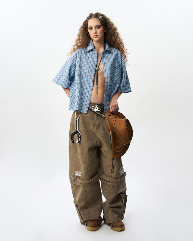 Insane® Horseshoe Plaid Shirt - Blue