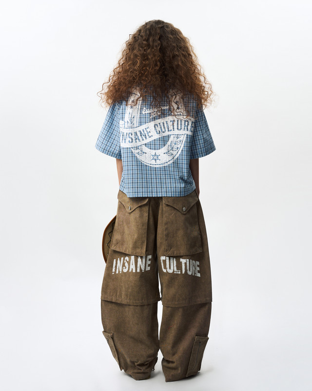 Insane® Horseshoe Plaid Shirt - Blue