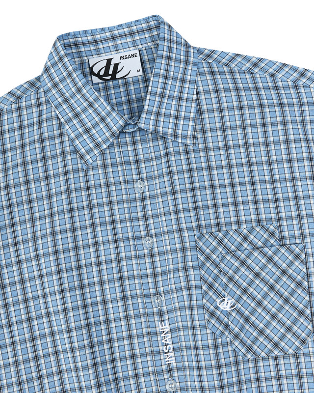 Insane® Horseshoe Plaid Shirt - Blue