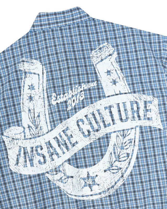 Insane® Horseshoe Plaid Shirt - Blue