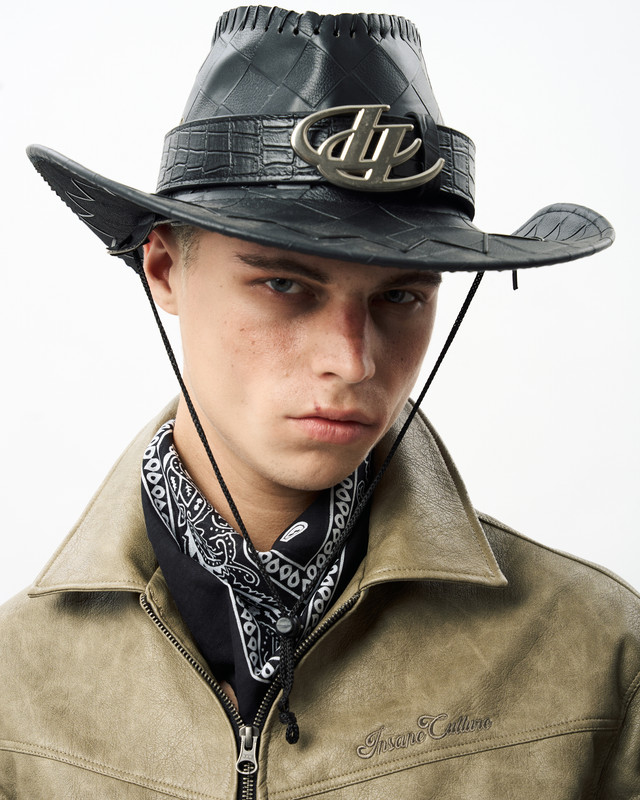 Insane® Noir Leather Jacket - Olive