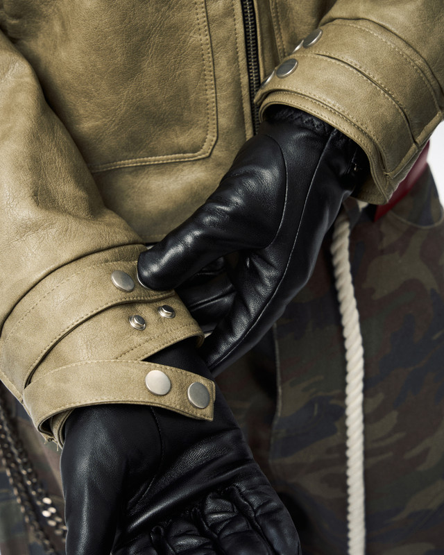 Insane® Noir Leather Jacket - Olive