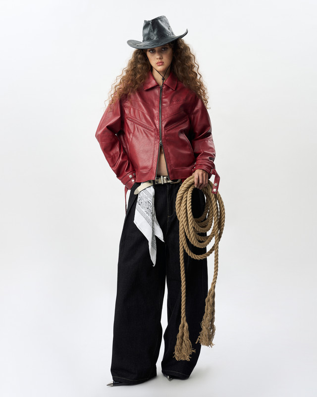 Insane® Noir Leather Jacket - Red