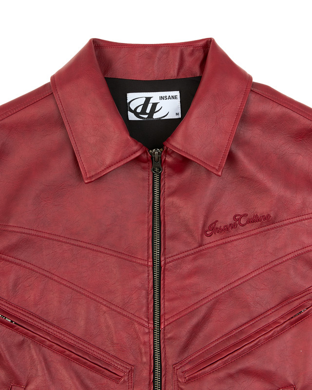 Insane® Noir Leather Jacket - Red