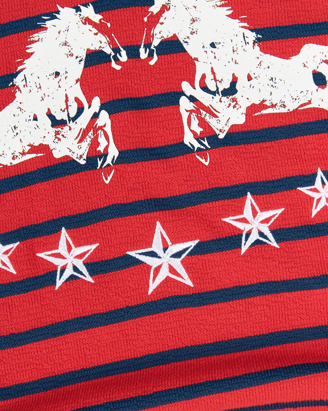 Insane® Twin Horse Polo LongSleeve - Red