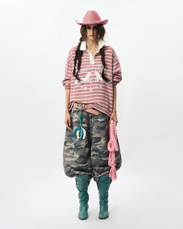 Insane® Twin Horse Polo LongSleeve - Dusty Rose