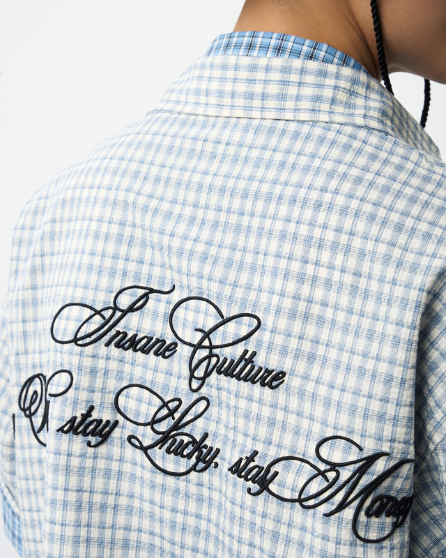 Insane® Wild Luck Plaid Shirt - Storm Grey