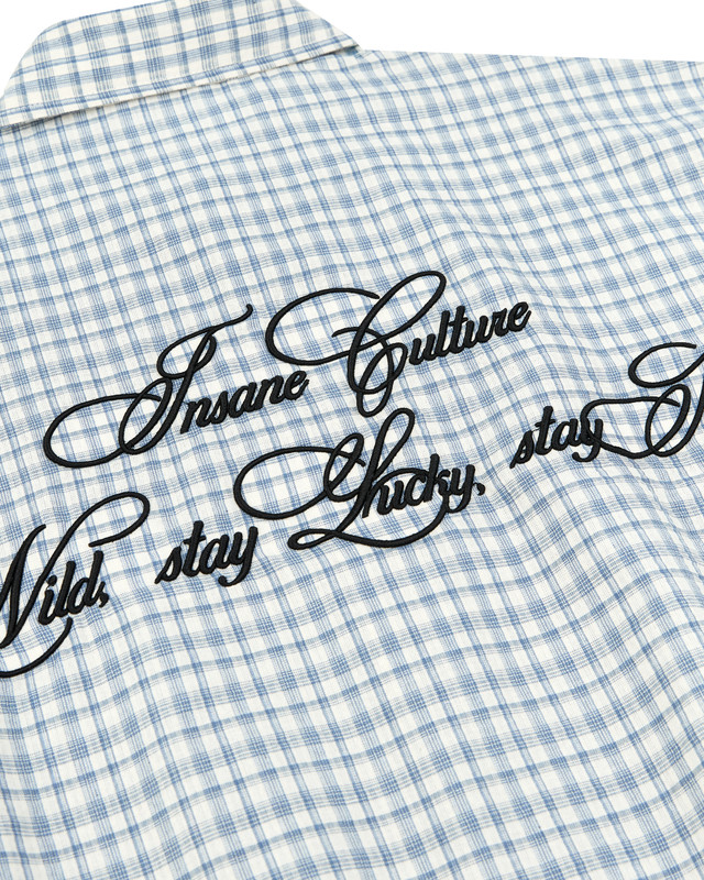 Insane® Wild Luck Plaid Shirt - Storm Grey