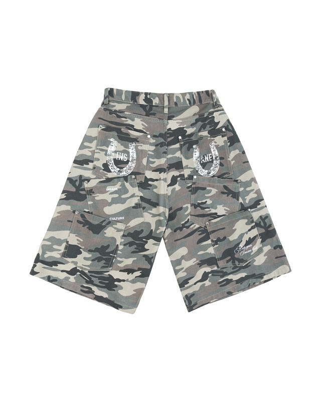 Insane® Horseshoe Jorts - Winter Camo
