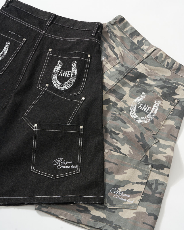 Insane® Horseshoe Jorts - Winter Camo