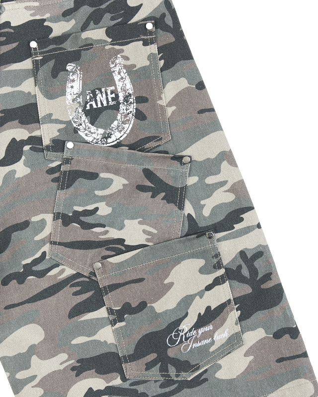 Insane® Horseshoe Jorts - Winter Camo