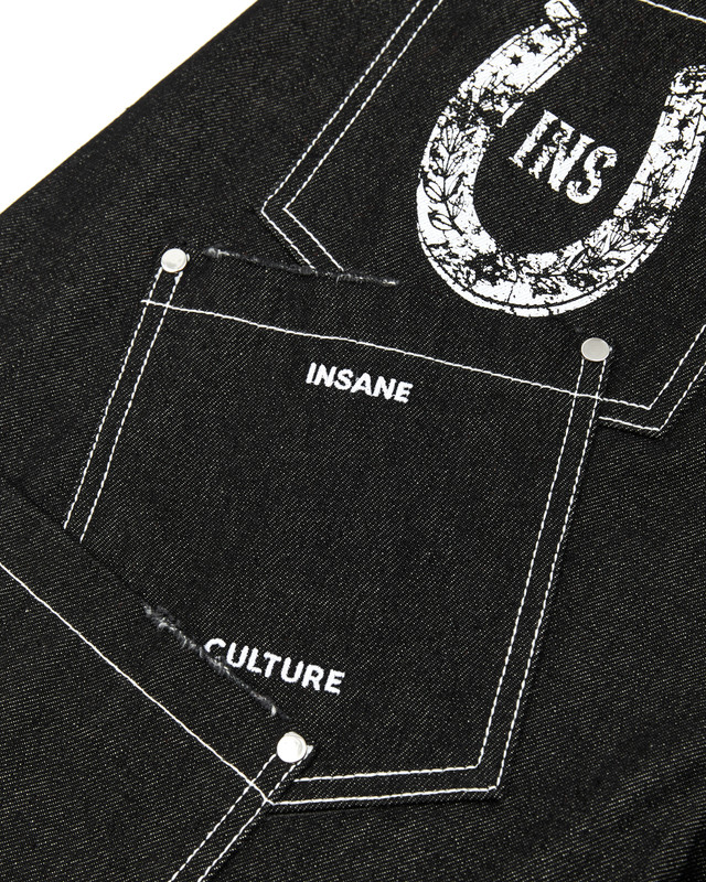 Insane® Horseshoe Jorts - Raw Denim