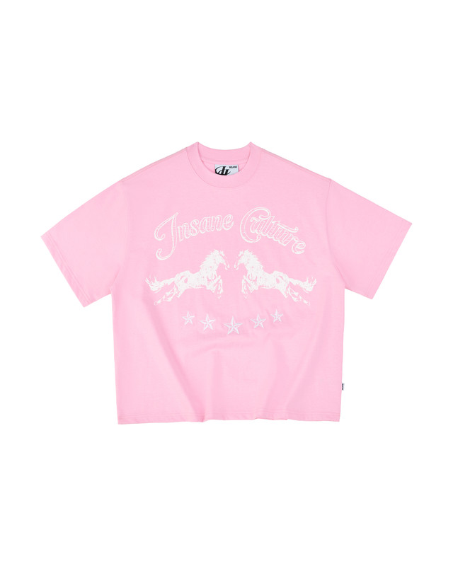 Insane® Twin Horse Tee - Baby Pink