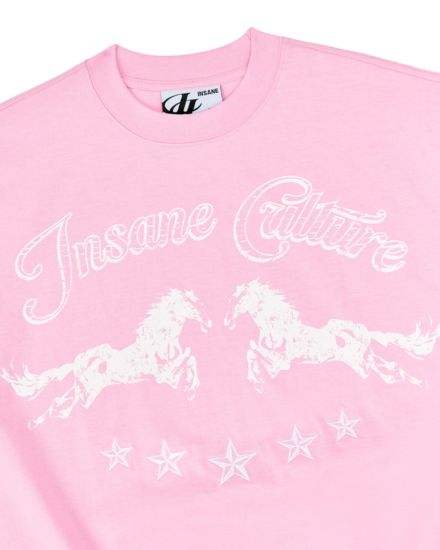 Insane® Twin Horse Tee - Baby Pink