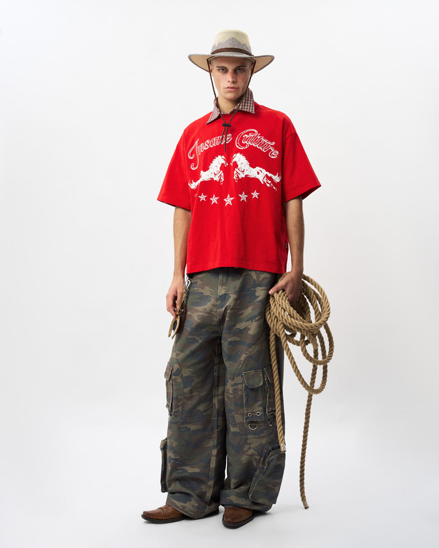 Insane® Twin Horse Tee - Red