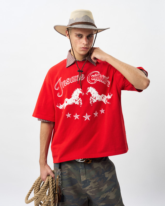 Insane® Twin Horse Tee - Red