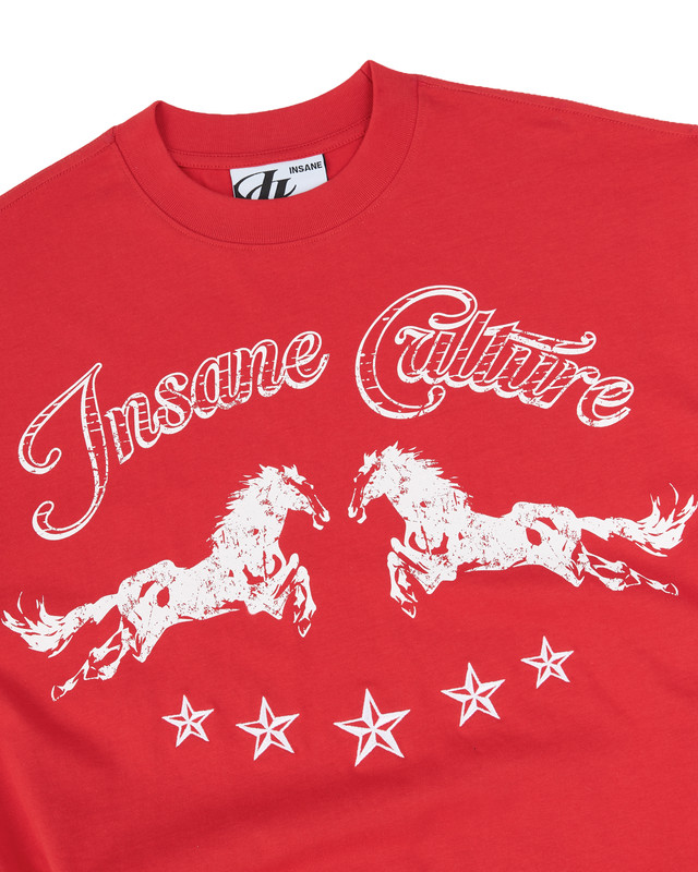 Insane® Twin Horse Tee - Red