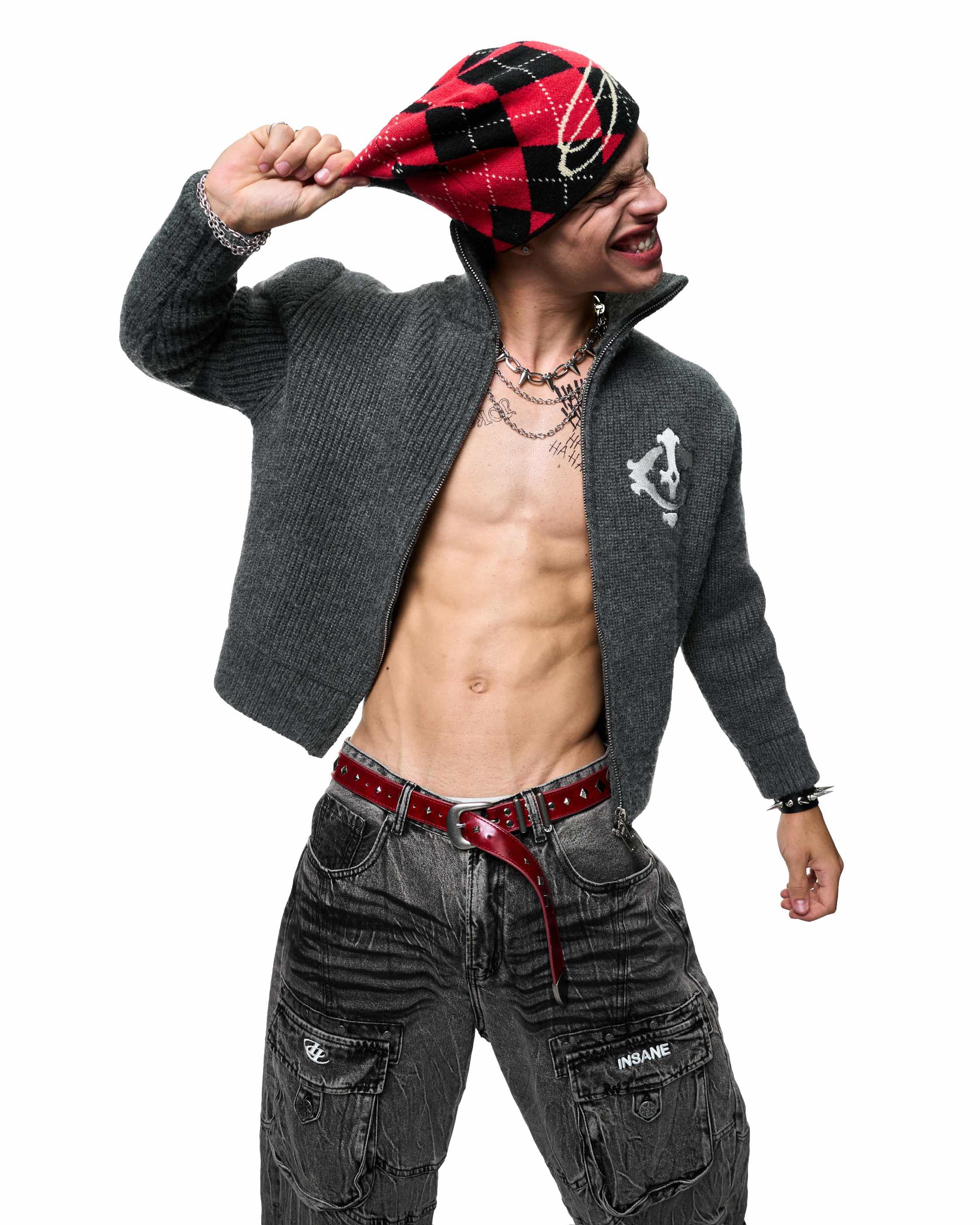 Insane® Harrington Cardigan - Dark Grey