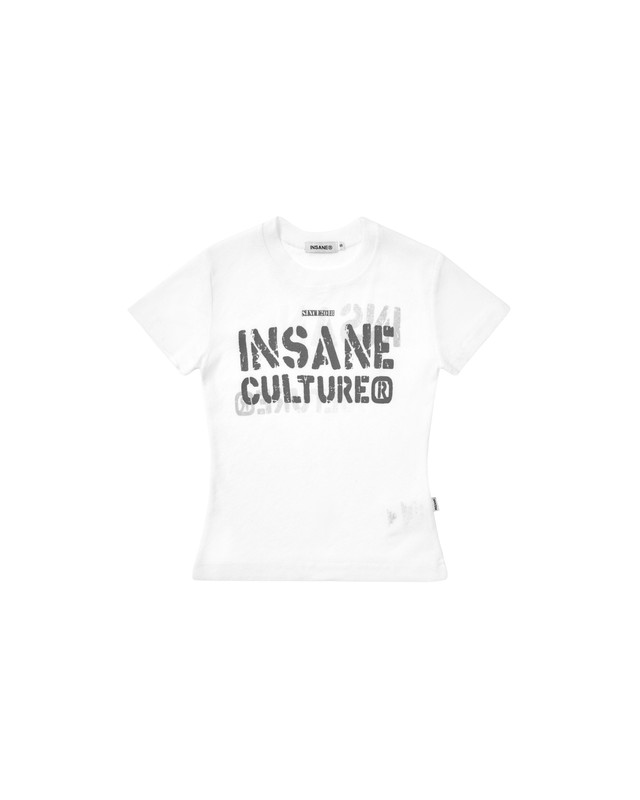 Insane® Script Baby Tee - White