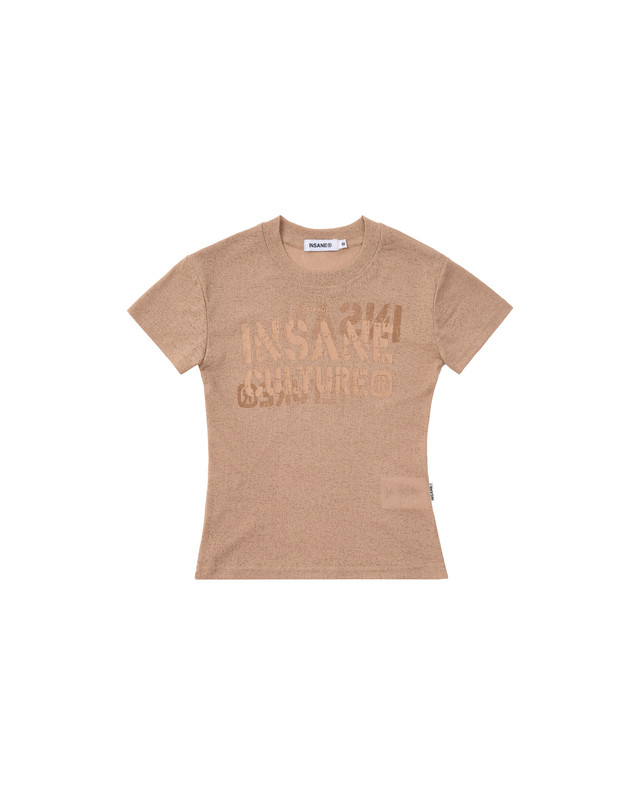 Insane® Script Baby Tee - Brown
