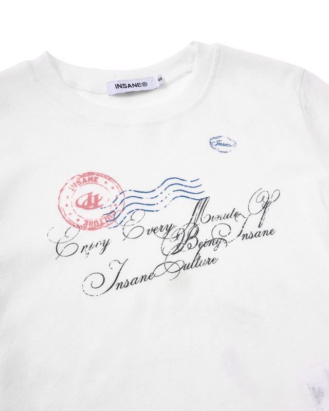 Insane® Stamp Baby Tee - White