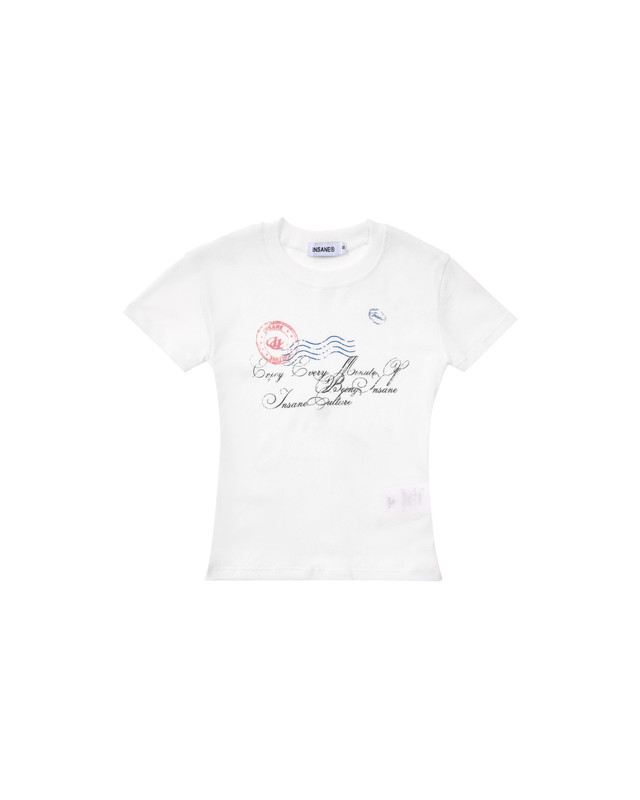 Insane® Stamp Baby Tee - White