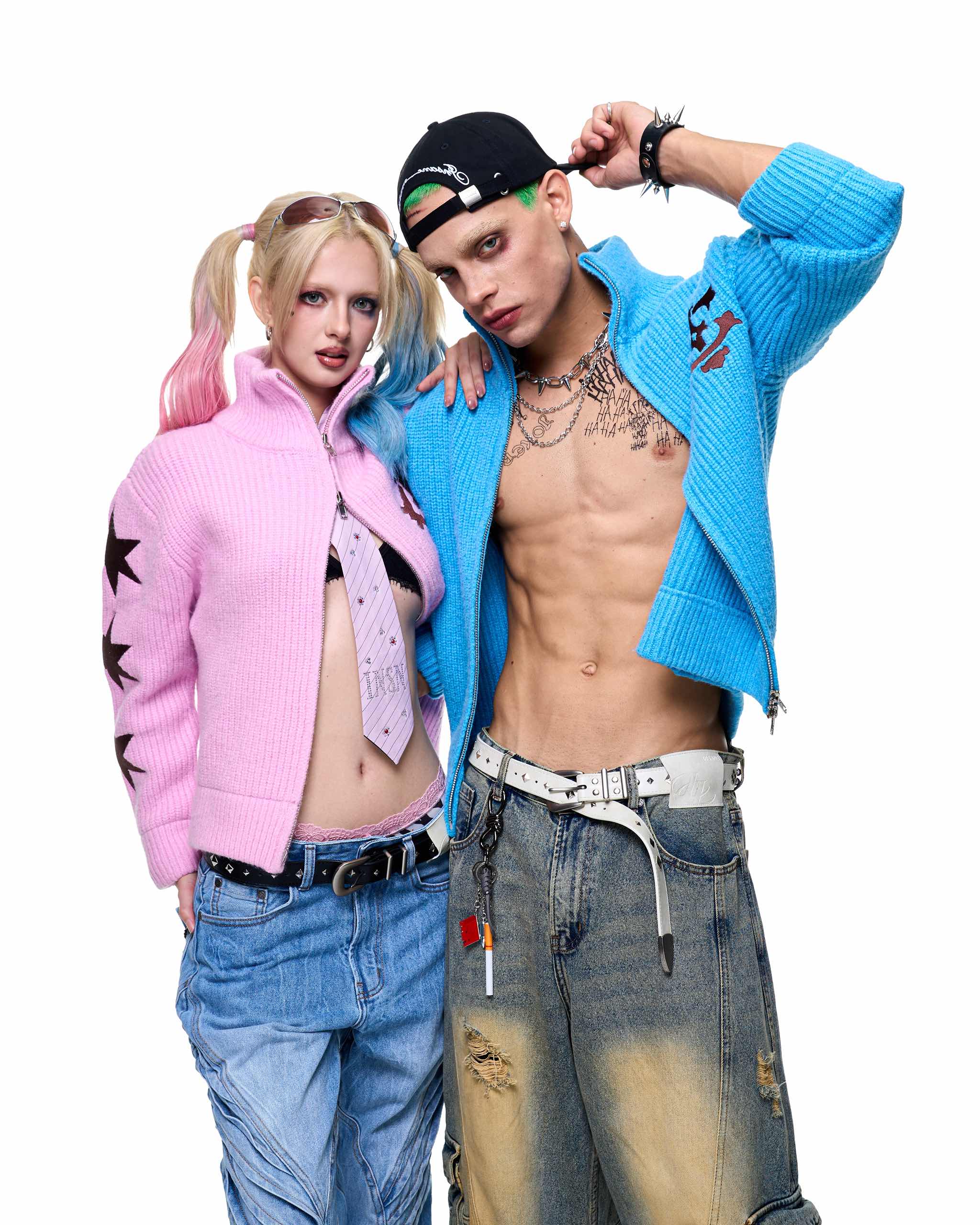 Insane® Harrington Cardigan - Neon Blue