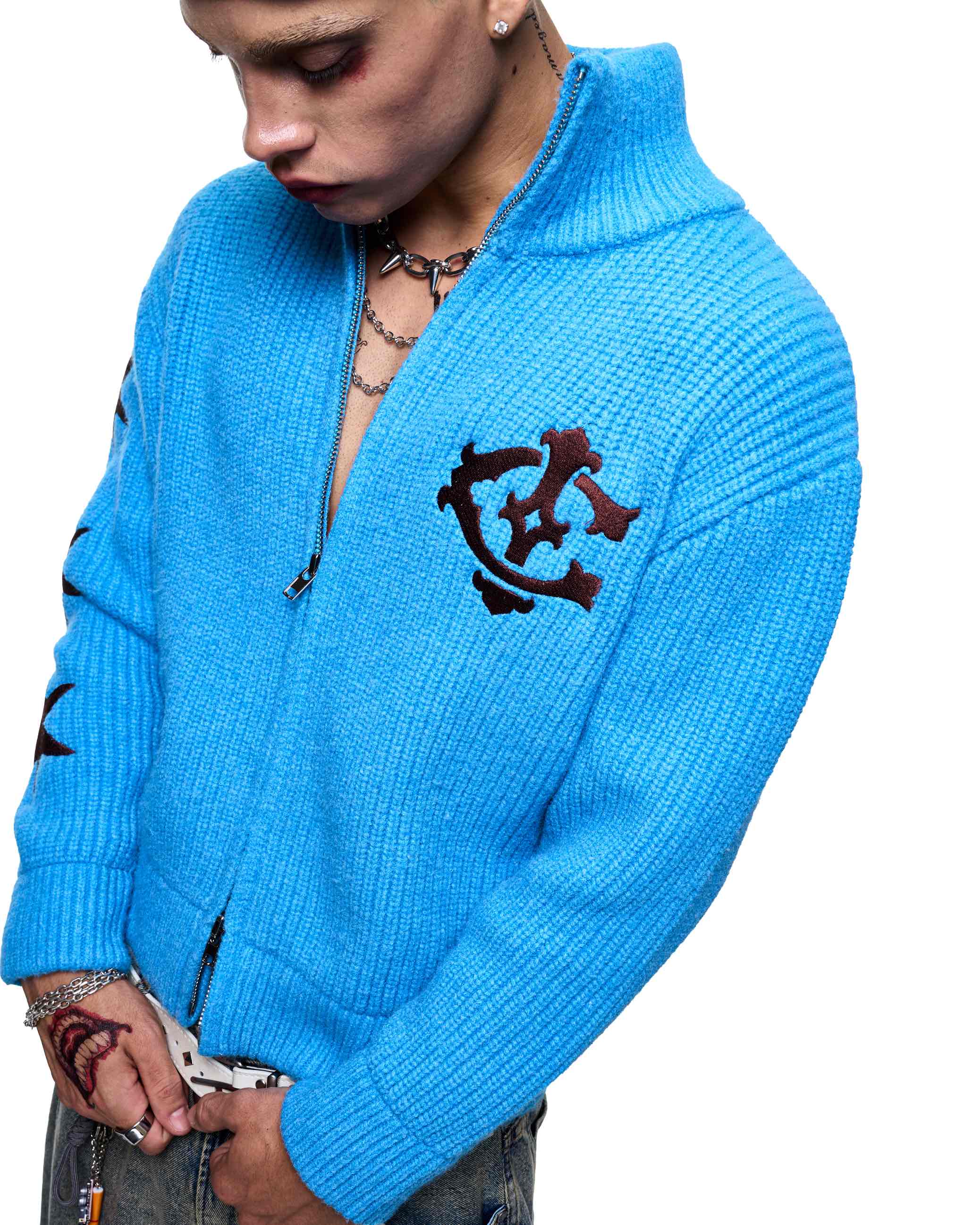 Insane® Harrington Cardigan - Neon Blue