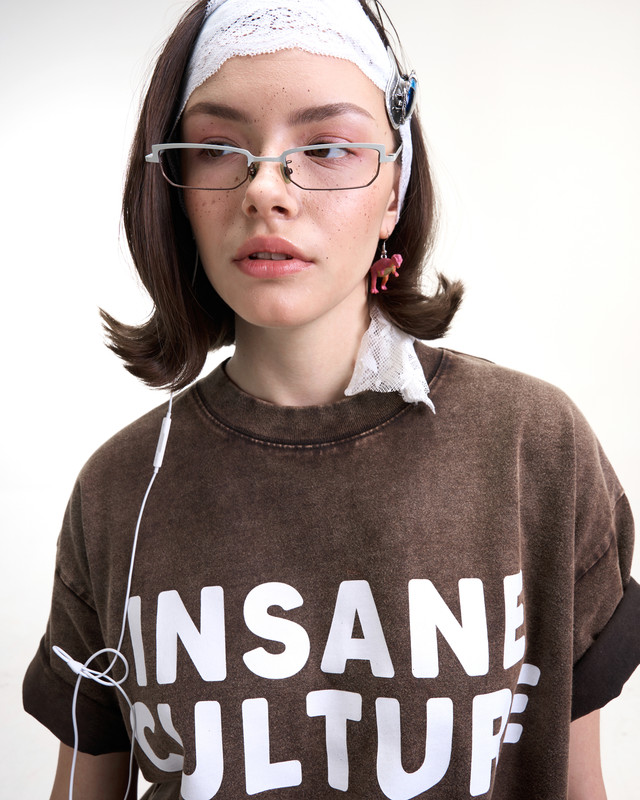 Insane® Culture 26 Washed Tee - Faded Brown