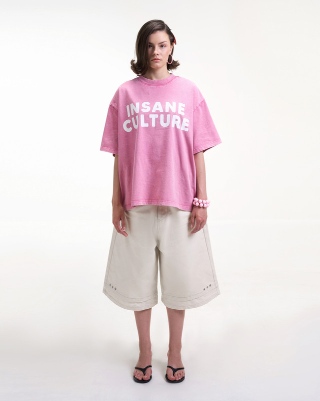 Insane® Culture 26 Washed Tee - Faded Pink
