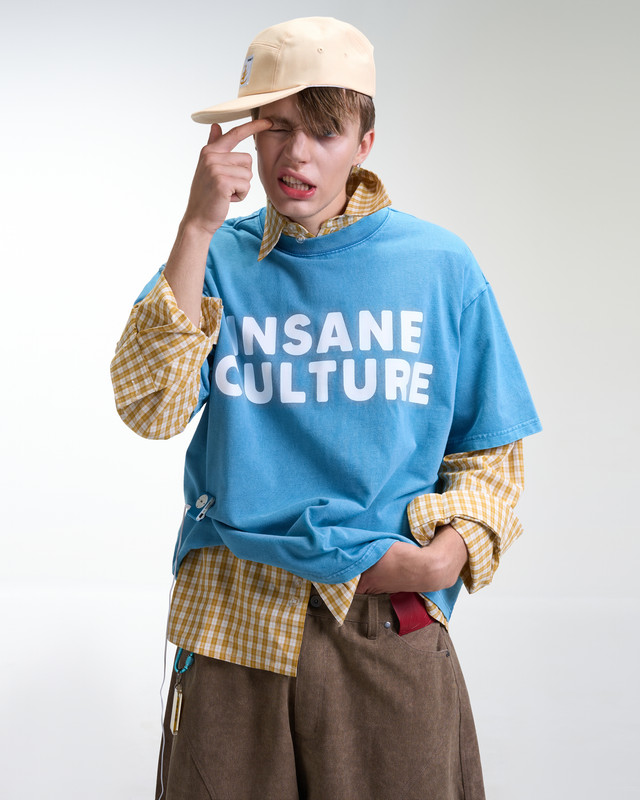 Insane® Culture 26 Washed Tee - Faded Blue