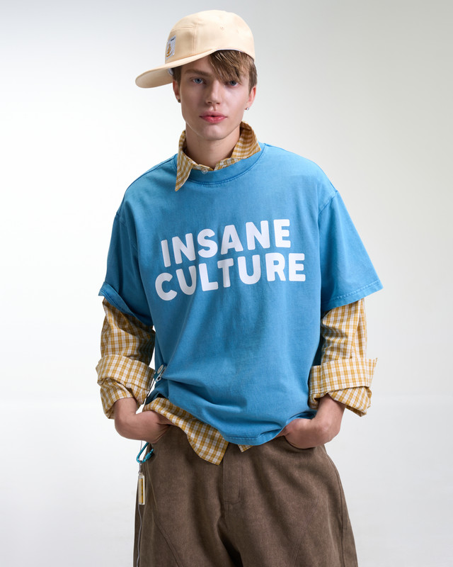 Insane® Culture 26 Washed Tee - Faded Blue