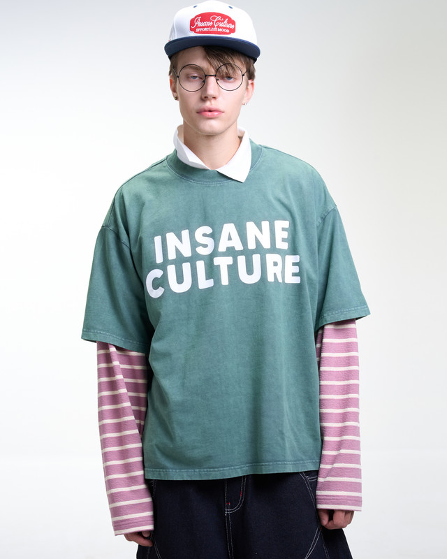Insane® Culture 26 Washed Tee - Faded Green