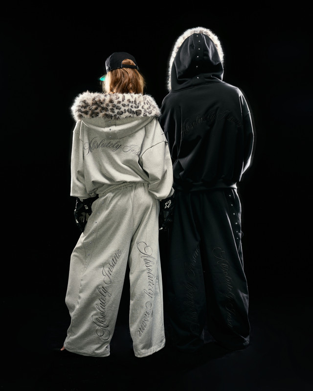 Insane® Arctic Leopard Hoodie Zip - Black