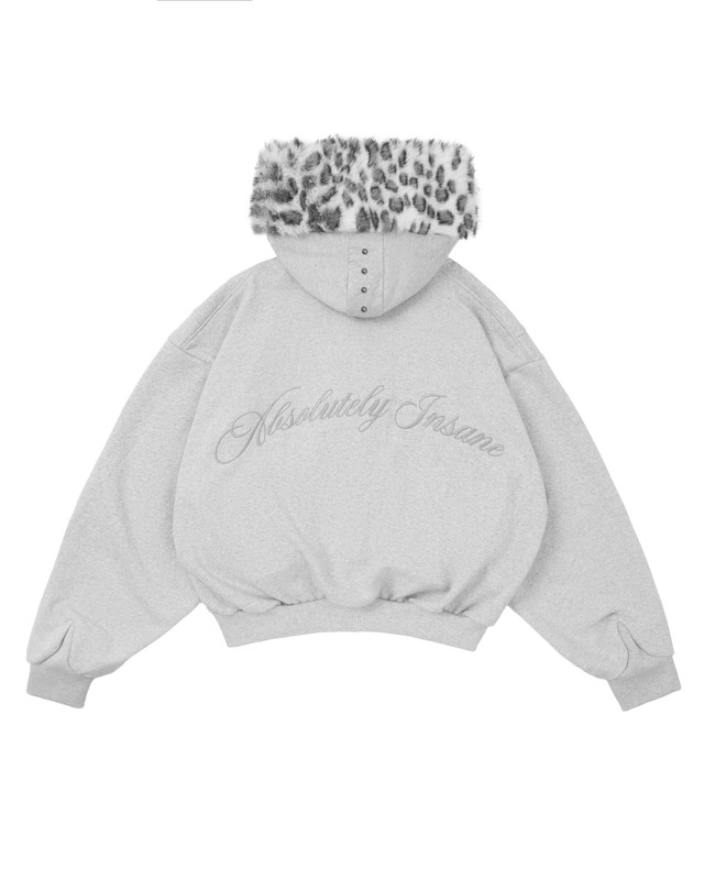 Insane® Arctic Leopard Hoodie Zip - Melange