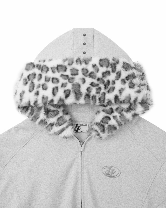 Insane® Arctic Leopard Hoodie Zip - Melange