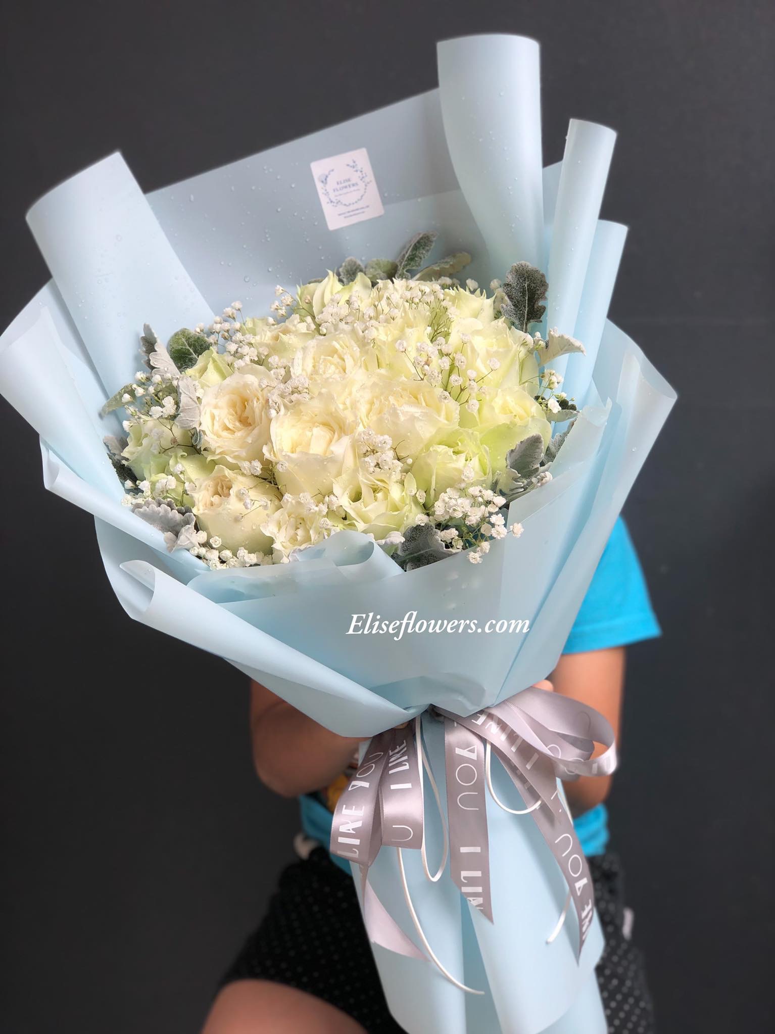 Bó hoa hồng trắng đẹp | bó hoa hồng trắng tặng sinh nhật