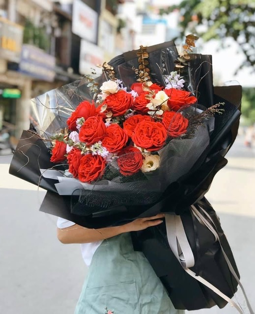 Bó hoa hồng đỏ nhập khẩu, bó hoa hồng đỏ đẹp sang trọng, hoa tình yêu , hoa hồng đỏ vip