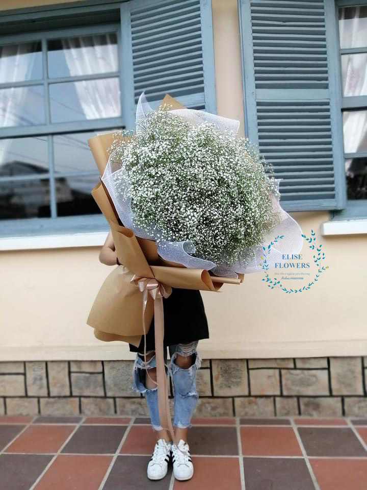 Bó hoa baby trắng siêu to khổng lồ | bó hoa baby trắng đẹp nhất
